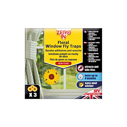 Preisvergleich Produktbild Zero In Fliegenfänger, dekorativ, fürs Fenster, 2 Stück