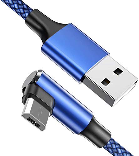 Ewuonu Micro Usb Ps4 Controller Charging Cable [2 Pack 10Ft] For Playstation 4, Xbox One Controller, Samsung Galaxy Tab S7 S6 Edge, Fire 7 Hd8, Camera–Right Angled Micro Usb 90 Degree Cable #TOP6