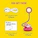 Vekkia Cute Rechargeable Book Light, Eye-Care Clip on Lights for Reading in Bed, 3 Colors & 3 Brightness, 1.8oz Lightweight, Up to 40 Hours Useage, Great Gifts for Kids & Readers (Rose Red)