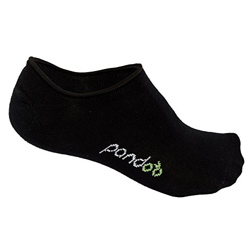pandoo 6er Packung Bambus Füßlinge Unisex Socken - Perfekt für Sport & Freizeit - Atmungsaktiv, Anti-Schweiß, Komfortbund ohne Gummi, Geruchshemmend & Antibakteriell (Schwarz, 39-42)