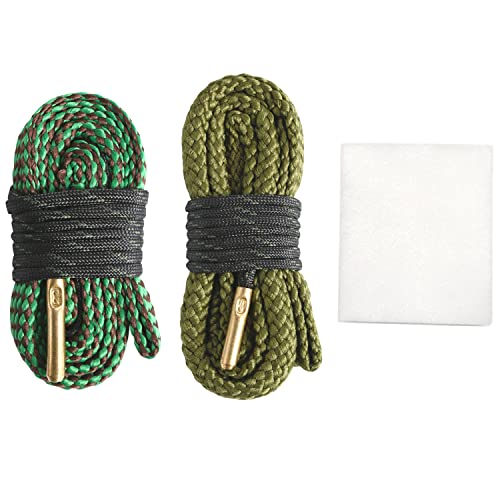 EAmber Bore Cleaner Snake Cleaner Gun Cleaning Kit Supplies Caliber Rifle Pistol Shotgun Barrel Brush for 9mm 5.56 7.62 12 GA,2 Pcs(.44-.45 Cal) (22-.223 Cal & 5.56mm +357.380.38 Cal & 9mm)