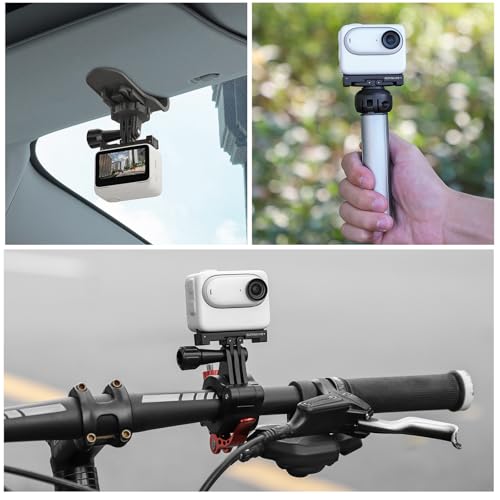 Image of Magnetic Quick-Release Mount for Insta360 Go 3s Accessories - Aluminum Alloy Camera Mount Adapter with 1 /4 inch Threaded Port for Tripods & Selfie Sticks, Vlogging
