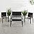 Best Choice Products 4-Piece Outdoor Textilene Patio Conversation Set, Backyard Furniture w/Loveseat, Coffee Table, Steel Frame - Black/Black