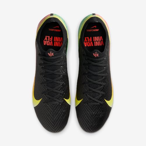 Nike Mercurial Vapor 16 Elite Vini Jr. FG Low-Top Soccer Cleats (Black/Green Spark/Soar/Dynamic Yellow)4