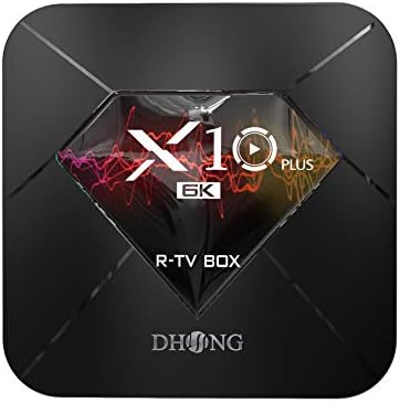 DHong 2019 HD 6K Smart TV Box, Android OS 9.0 Quad Core 64 Bit CPU, Ram 4gb Ddr3 Flash Memory 32gb Emmc (X10 Plus 4G+32G)