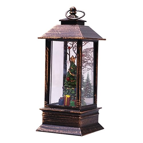OFFSCH 1pièce Lampe Tempête De Noël Décorative Lanterne De Table Portable Accessoire De Fête De Noël Pour Maison Et Jardin