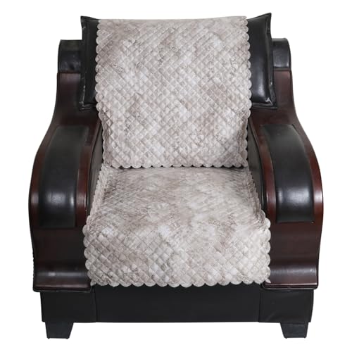 Image of 5 Seater Sofa Cover | Universal Non-Slip Fully Covered Protector for 3+1+1 Sofa Set | Durable Slipcover for Living Room Quilted Luxe (Sand Beige)