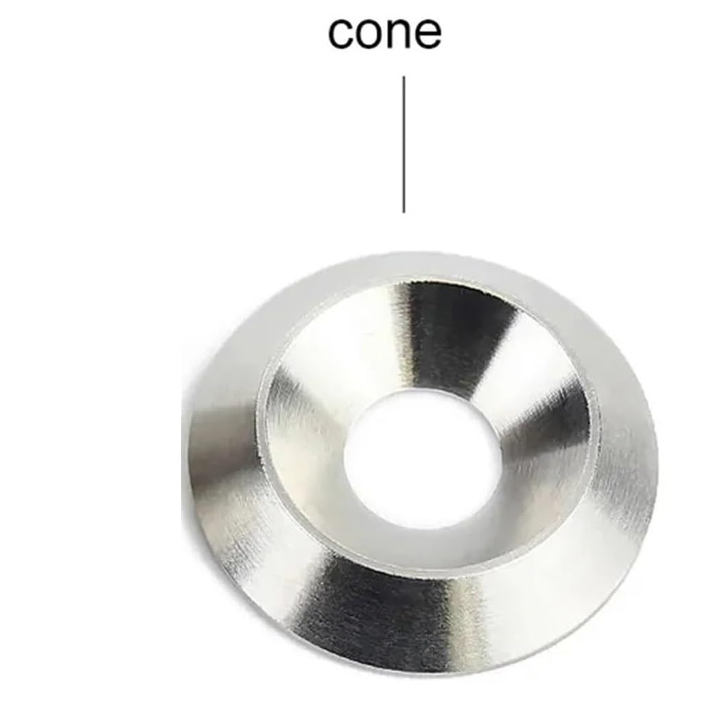 Finishing Countersunk Washers, Screw Gaskets, 10Pcs Washer Solid Countersunk Head Flat Gasket 304 Stainless Steel Concave and Convex Tapered Washers(M10x30x6)