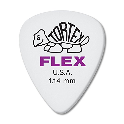 Jim Dunlop Dunlop Tortex Flex Standard 1.14mm Purple Guitar Pick-12 Pack (428P1.14)