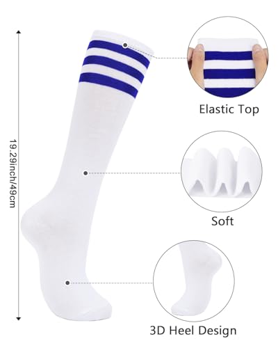 Image of Century Star Knee High Socks for Women Long Tube Socks with Stripes