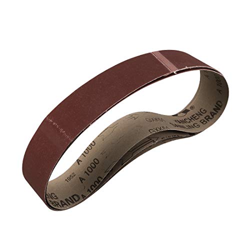 Best Deal uxcell 2 x 27 Inch Sanding Belt 1000 Grit Aluminum Oxide Sand Belts 5pcs
