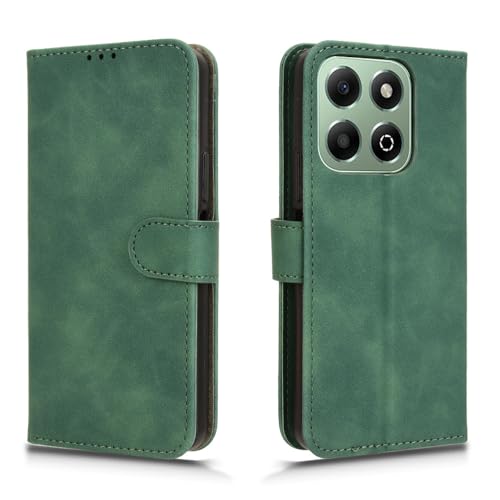 WBWONE Cover per Huawei Honor X6b, Custodia a Portafoglio in Pelle Premium con funzione di supporto e Slot per Carte - Verde