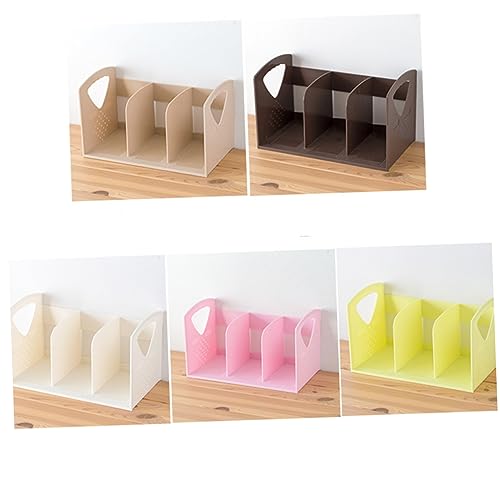 Angoily Simple Desktop File Organizer Rack Modern Document Holder for Home Office Storage Random Color Keep Your Desk Tidy and Files Accessible Random Color