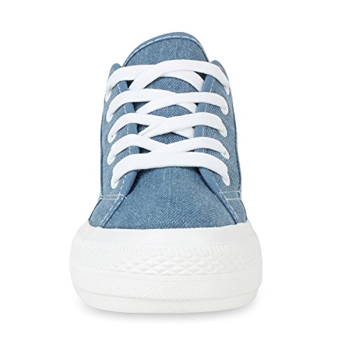 Stiefelparadies Sneaker basse da donna con plateau...