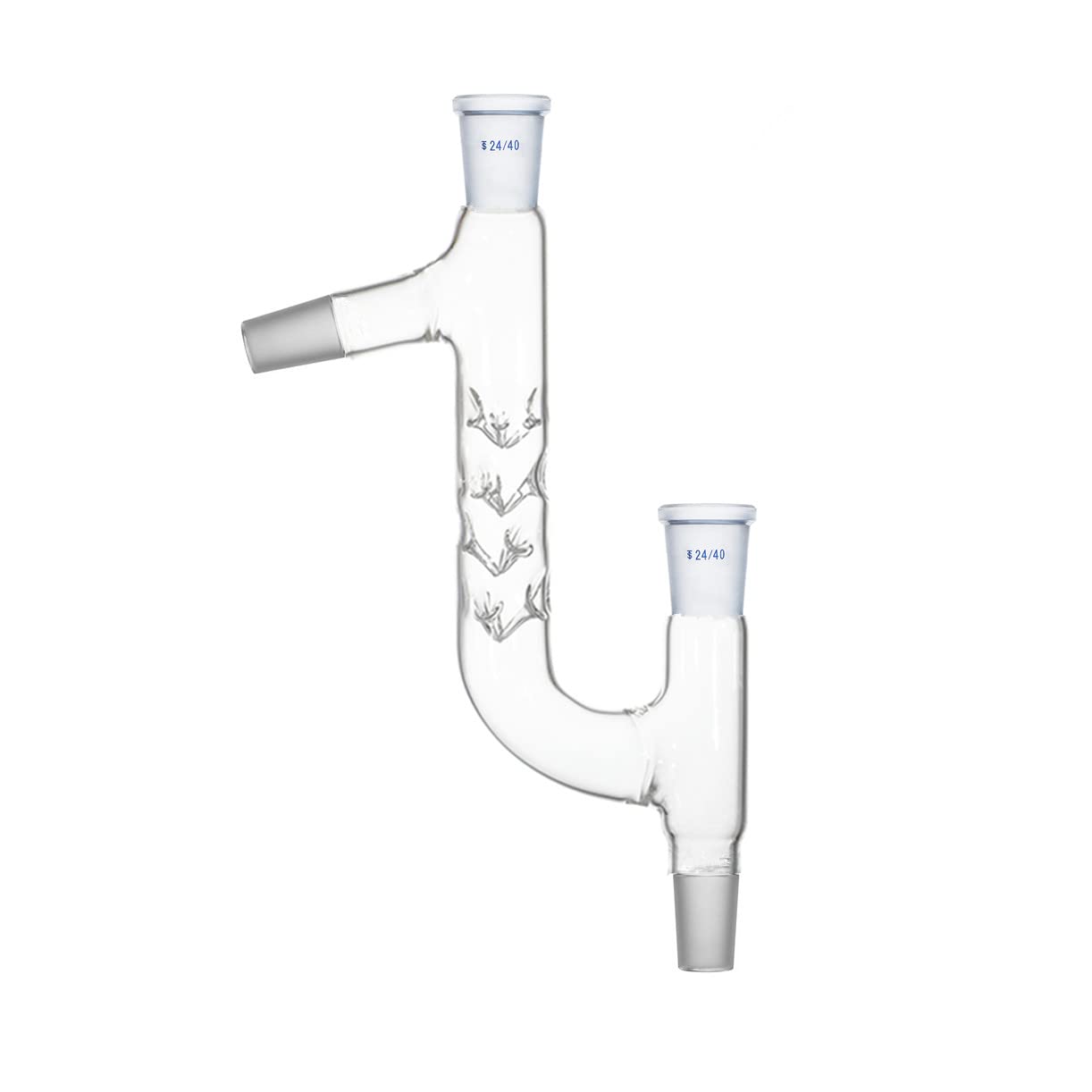 Deschem 24/40,60mm,Four Way Glass Vigreux Distillation Head,Lab