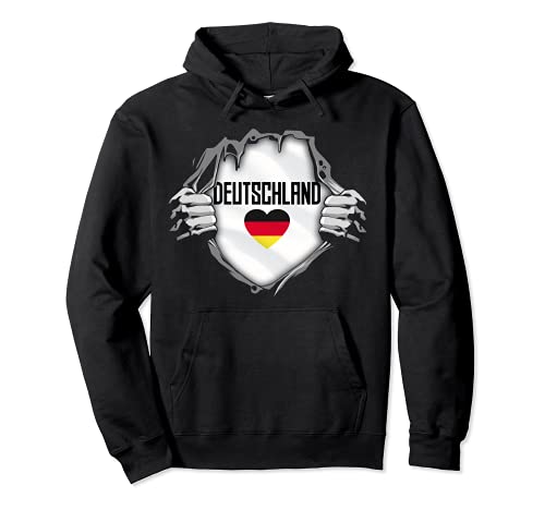 Germany German National Flag I love Germany Pullover Hoodie, Black, S