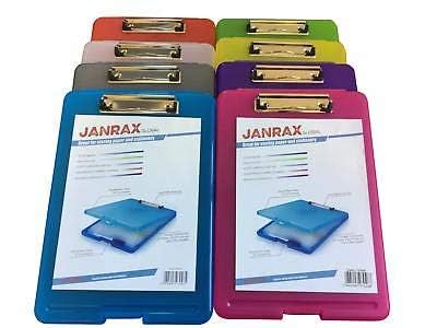 Pack of 36 Assorted Colour A4 Clipboard Box Files