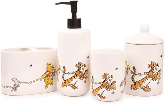 Amazon.com: Disney Winnie The Pooh Bathroom Accessories Set | Ceramic ...