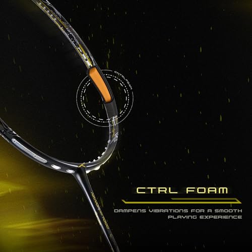 Image of Hundred Nano Neo 7000 (5U) Unstrung Badminton Racket with Full Cover | 79 Grams | Maximum Tension ≤32 lbs (Black)