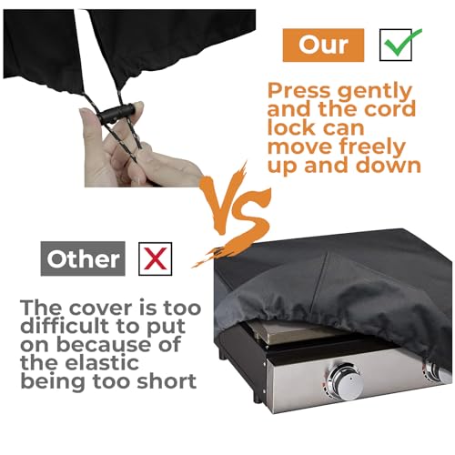 Image of Griddle Cover for Blackstone 22 inch Tabletop Griddle with Hood,Custom Fit Waterproof UV Resistant Windproof Portable Grill Cover for Blackstone Adventure Ready and More Mini Camping Tabletop Griddle