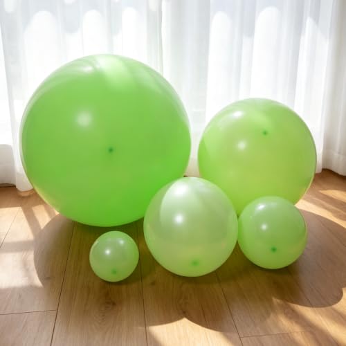 Image of KALOR Lime Green Giant 36 Inch 9pcs Large Latex Balloons