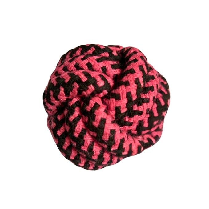 Image of Cotton Rope Balls for Dogs and Pets |Puppy Toys Small Rope Balls for Teething |Durable Chew Cotton Rope Balls |Pet Friendly Washable Dog Toy Rope Ball for Small and Medium Dogs (Red)