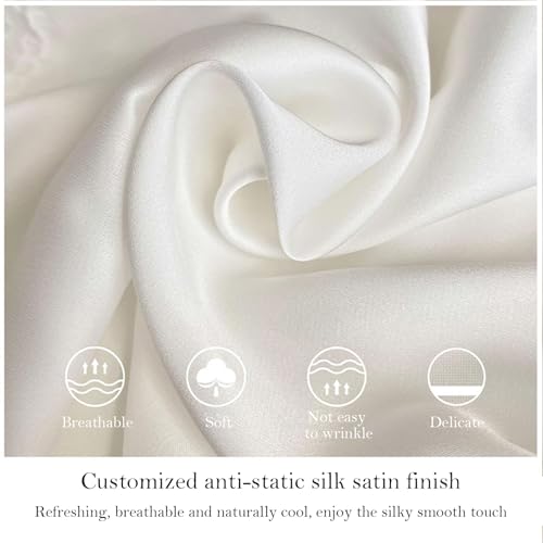 3 Pack Women's Half Slip Shorts for Under Dresses Bow Lace Satin Shorts Pettipants Half Slip Culotte Shorts Split Skirt2