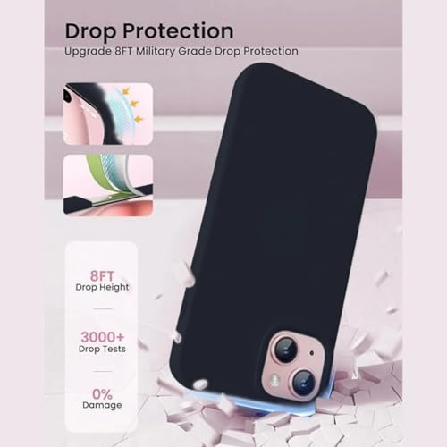 Image of Premium Liquid Silicone Case for iPhone 11 - Slim Full Body Protective Back Cover with Soft Microfiber Lining, Anti-Slip Grip Scratch Resistant Phone Case(Navy Blue)