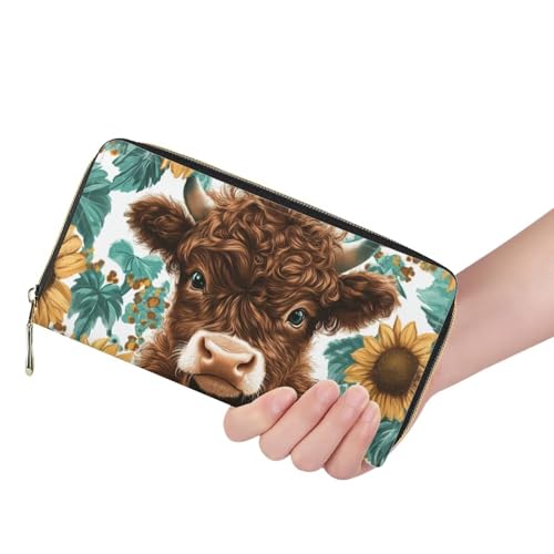 GIFTPUZZ Cute Yak Women’s PU Leather Wallet - RFID Blocking Travel Clutch with Money Clip, Card Slots & Zip Coin Pocket - Personalized Design for Shopping3
