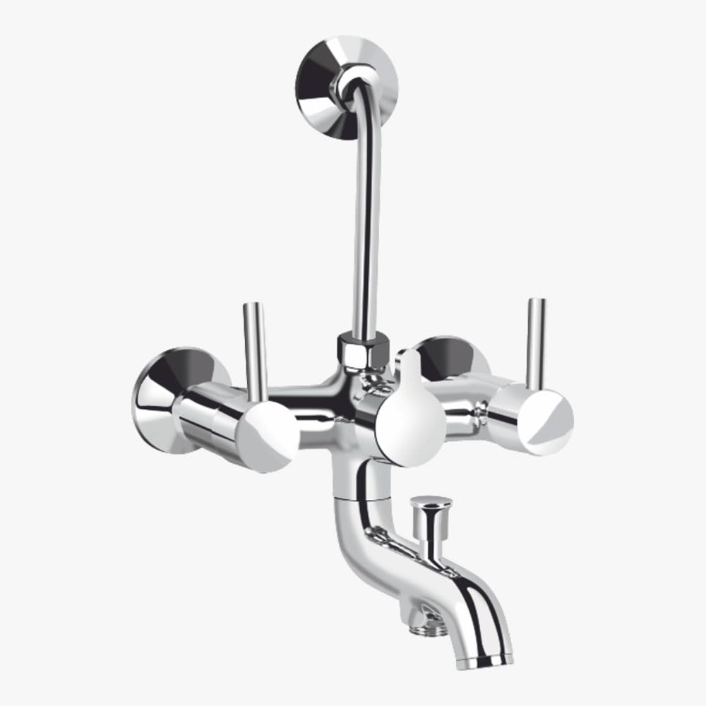 Kerovit Nucleus KB111018 Brass 3 in 1 Wall Mixer with Flange
