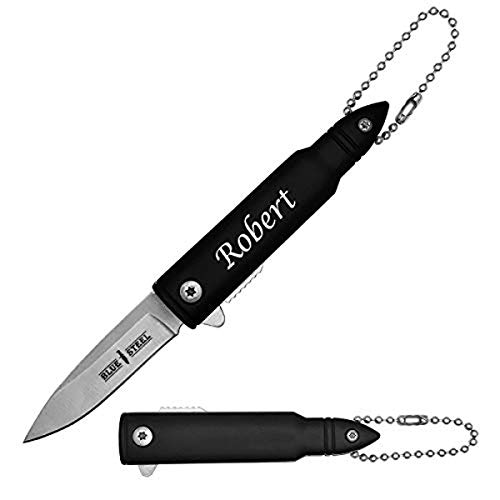 Personalized Laser Engraved Pocket Knife, Fathers Day, Groomsmen Gift, Graduation Gifts, Gifts for Men Free Engraving. (GI-17BK)