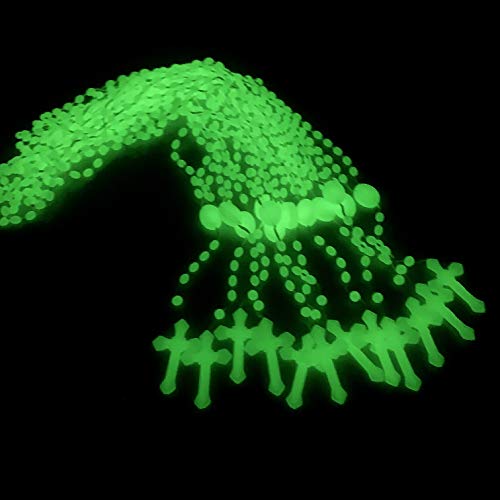 Juxingdazyf 17'' Luminous In The Dark Rosary, Imported From Italy - 12 Rosary Set (Luminous) #TOP1