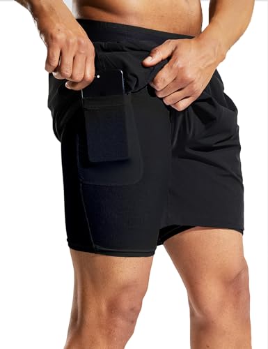 MIER Men's 2 in 1 Running Shorts with Liner 5