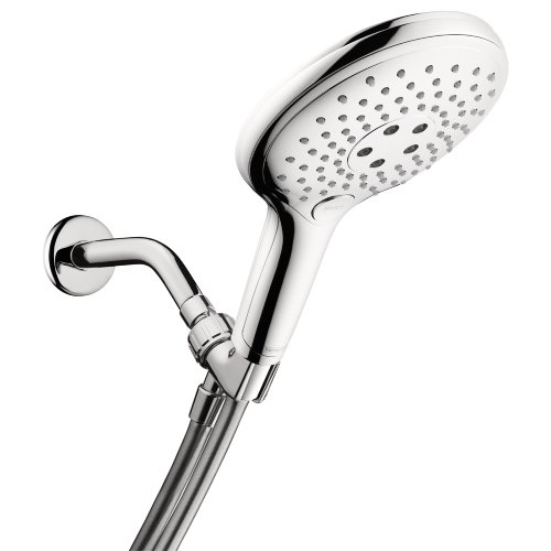 Buy 1 get 1 hansgrohe Raindance Select S Easy Install 6-inch Handheld Shower Head Set Modern 3 Spray RainAir, CaresseAir, Mix Air Infusion with Airpower with QuickClean with Hose in Chrome, 2.5 GPM, 04487000