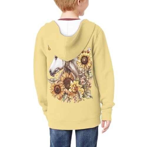Back Pattern Design Boys Girls Zip Up Hoodies Long Sleeve Sweatshirt with Pockets4