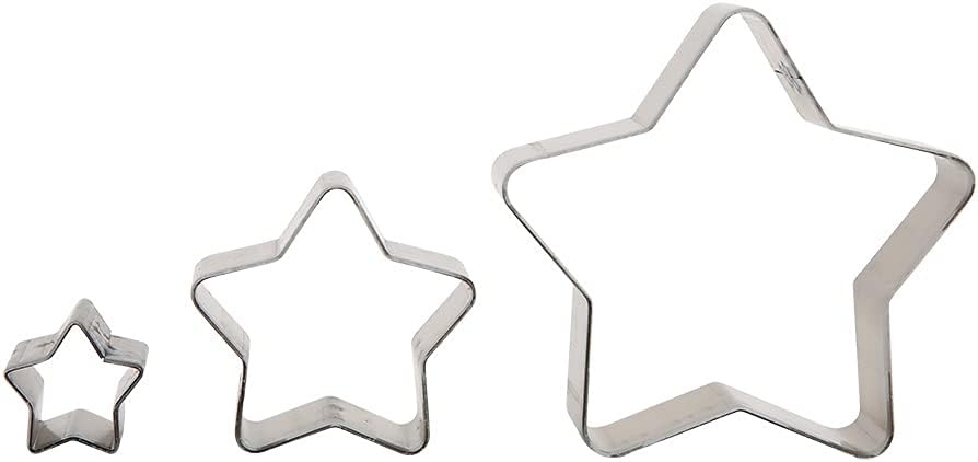 3Pcs Leather Cutting Dies Set Hollow Leather Knife Leather Punch Multi Shape Leather Craft Cutting Tool Dies Set(Five Pointed Star)