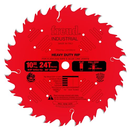 Freud Heavy-Duty Rip Saw Blade with Premium Tico Hi-Density Carbide Ripping Blend for Maximum...