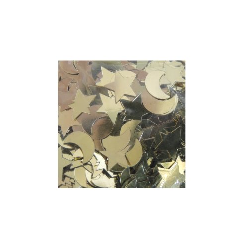 Efco - Luna/Stelle Paillettes, Plastica, Oro, 11