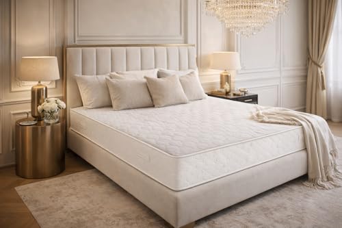 Matelas 160x200 - Hauteur 20 cm Soutien Très Ferme Haute Densité 35 kg/m³ – 2 Faces de Couchage (Face Grise Design) Certifié CertiPUR & Oeko-TEx –...