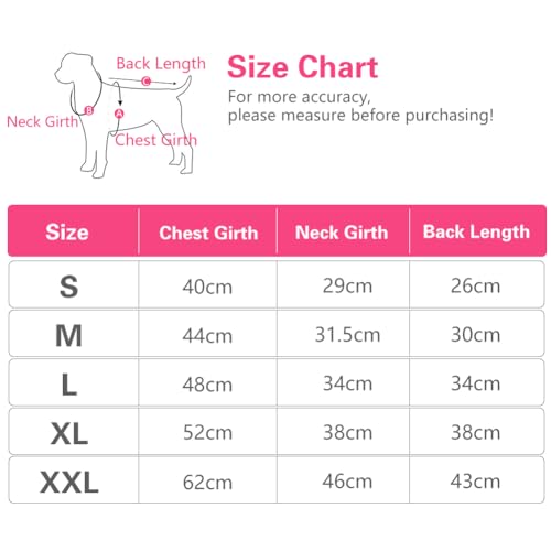 Mitili Warme Hundemantel Wasserdicht mit Geschirr, Reflektierend Hundejacke Winter für Kleine und Mittlere Hunde, Winddichte Hunde Wintermantel, Outdoor Hundeweste (Rosa, M)