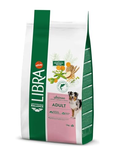 LIBRA Adult Salmon Cibo per Cani Adulti al Salmone, 12 kg, Crochette per Cane di Taglia Grossa