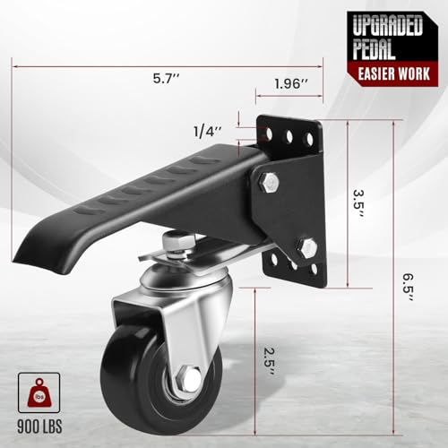 Spacecare SPWC009 Workbench Casters Retractable Casters Kit 900Lbs thumb #1