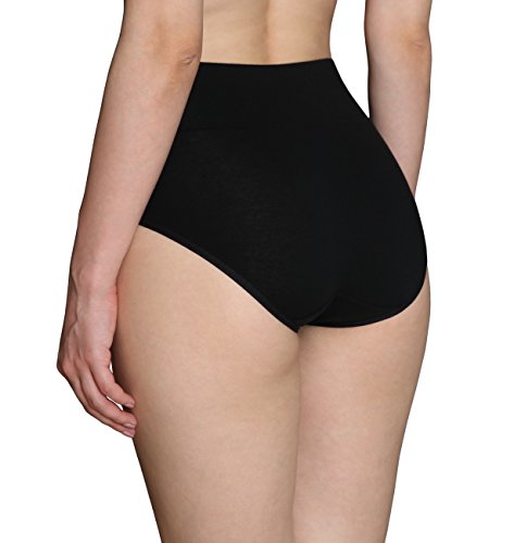 Image of Innersy Women's 5 Pack High Waist Tummy Control Solid Color Cotton Briefs Panties
