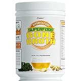 SuperFood Bone Broth Protein Powder, 100% Grass-Fed Hydrolyzed Collagen Peptides, Type I & III, 20...