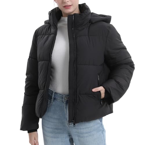 PUFFIT Damen Winter Jacke mit Kapuze Warmer Wasserdicht Winterjacke Steppmantel Female Jacken PUFFIT Damen Winter Jacke mit Kapuze Warmer Wasserdicht Winterjacke Steppmantel Female Jacken