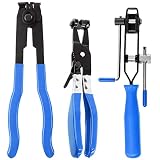 Wokape 3Pcs Blue CV Boot Clamp Pliers Set, Incl Hose Clamp Pliers CV Joint Ear Clamp Banding Tool CV