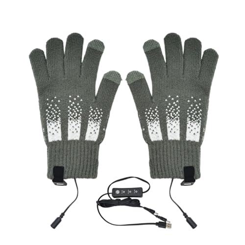 Qutalmi Guantes Térmicos para Mujer,Guantes Eléctricos - Guantes de Pesca con calefacción eléctrica USB | Guantes Térmicos de Esquí de 3 Niveles, Guantes Térmicos con Pantalla Táctil de Invierno