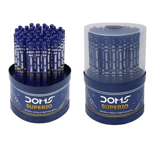 Image of Doms Superio Non-Toxic Super Dark Graphite Pencils | Tumbler Pack | Effortless Writing | Ideal For Sketching & Drawing | Pack of 50 Pencils
