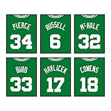 TMO2 Boston Celtics Posters for Walls - Boston Celtics Posters, Boston Celtics Wall Decor, Boston Celtics Wall Art, Boston Celtics Poster, Boston Sports Wall Art - Unframed Set of 6 (8x10”)