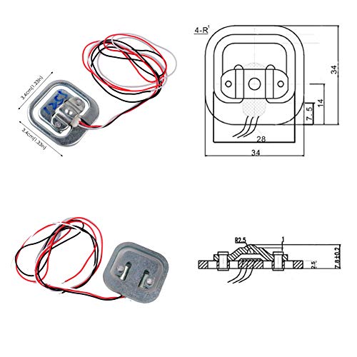 4pcs 50kg load cell half bridge strain gauge human body scale weight sensor  1pcs hx711 amplifier ad module for arduino